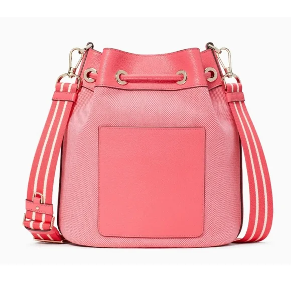 🆕️ kate spade Rosie Canvas Large Bucket Bag in color Pink Peppercorn - Picture 4 of 6